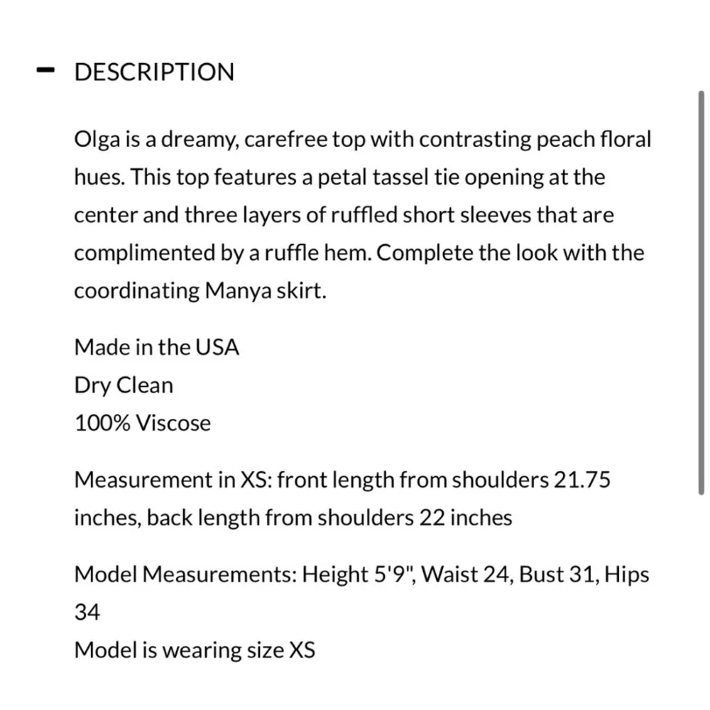 Misa Los Angeles Olga Floral Top Size XS - Picture 4 of 5